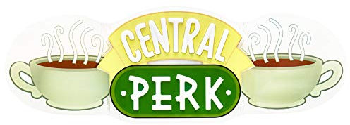 Paladone Central Perk Neon Light BDP Wandbefestigtes Beleuchtungsschild Ideal für Schlafzimmer, Büro, Arbeitszimmer, Esszimmer, beruhigendes Stimmungslicht im Retro- und ikonische Freunde Beleuchtung, 38 x 13 cm