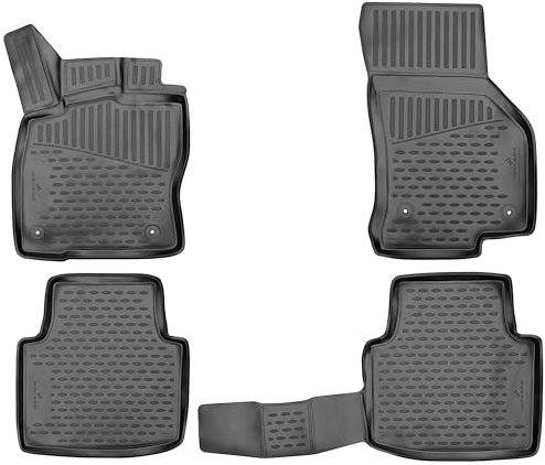 WALSER XTR Gummi Fussmatten Auto für Skoda Superb 3 2015-Heute, 100% passgenaue Auto Fußmatten, robuste Universal Fußmatte Auto, Gummimatten Auto, Auto Fussmatten Gummi, Auto Gummimatten