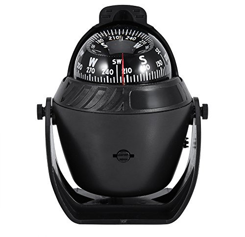 Marine Kompass, Marine Militär Kompass Navigation, Digital Dashboard Auto Boot Kompass mit Led Licht, Travel Voyager Sea Compass Trip Guide Ball Kompass