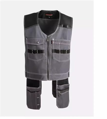 Wzrx7 - shop Safety Vest Workwear dark blue safety working clothes work vest multi tool pockets grey mens work clothes (Color : Grey, Size : XL 180 100A)