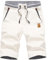 Tansozer Kurze Hosen Herren Shorts Herren Sommer Chino Gummizug weiß M