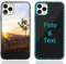 MXCUSTOM Personalisierte Handyhülle für Apple iPhone 11 Pro Max, Benutzerdefiniert Kratzfest Gehärtetes Glas Weicher Stoßfänger Hülle mit Eigenem Foto Bild Text Individuelle Schutzhülle (GHS-BK-P1A)