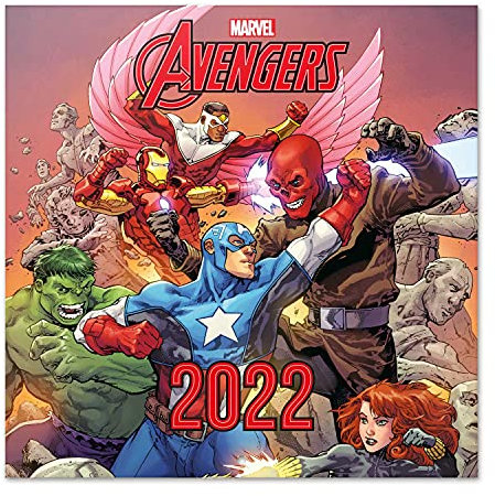 Grupo Erik Marvel Avengers Kalender 2022 Wandkalender 2022 Groß für 12 Monate mit Geschenk Poster