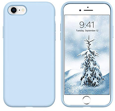 DUEDUE Coque pour iPhone 7 Fine Silicone Mince Protection pour iPhone 8 Case pour iPhone Se 2020 Antichoc Légère TPU Coque pour Protection iPhone 7/8/SE 2020 Rigide Bleu