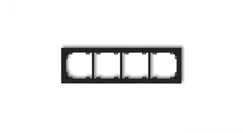 DECO Vierfachrahmen schwarz matt 12DR-4 Karlik Elektrotechnik 5901832000112