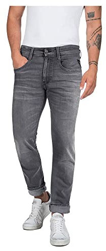 Replay Slim Fit Jeans Anbass 5-Pocket Denim dunkelgrau Größe W31 L34