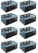 8X Stabile Profi Klappbox 45L - 54 x 37 x 28 cm - Einkaufskiste klappbar mit Soft-Griffe - Transportkiste stapelbar, Blau/Graphit