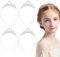 VIKSAUN 4 Stück Princess Tiara Prinzessin Kristall Stirnband, Kinder Kristall Krone, Krone Tiara, Kristall Herz Form Prinzessin Krone Stirnband Tiara kinder, Braut Strass Kopf Schmuck