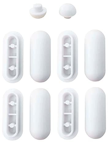 Mebamce 10 Pack Set Toilet Seat Buffers Universal WC Replacement Cushioning Pads Noise Dampening Bumpers Gasket Set