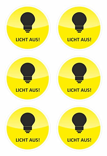 BIKE-label Energie sparen Aufkleber Licht ausschalten Hinweisschild Kosten senken X900252VA