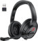 EKSA H6 Bluetooth Headset mit Mikrofon & USB Dongle [Bis zu 55 Stdn & 10 Meter Reichweite] Wireless PC Headset mit AI Noise Cancelling Mic, Over Ear Headset für Business/Büro/Home Office/Teams/Zoom