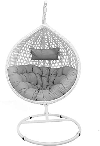 Sessel Topas aus Aluminium und HULARO Ei-Hängematte mit Kissen D.105 cm