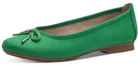 Jana Damen Ballerinas Elegant Vegan, Metallisch (Green), 41 EU