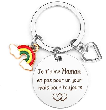 Cadeau Fete des Meres, Cadeau Maman, Cadeau pour Maman Anniversaire, Cadeau Fête des Mères, Porte Clef Maman Je t'aime, Idee Cadeau Maman, Idées Cadeaux Maman Original Cadeau Noël pour Maman Porte Clé
