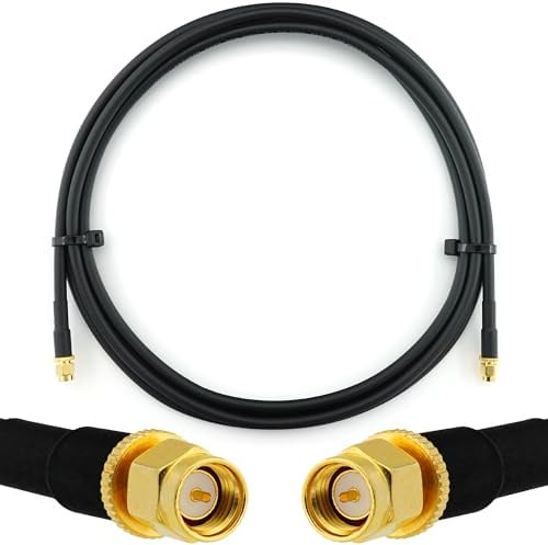 RANGEFUL SMA Stecker auf SMA Stecker 1m — HF-240 (LMR 240 Äquivalent) Verlängerung Antennenkabel — für WiFi RF Antenne GSM LTE 4G 5G 6G Router Signalverstärker Lora Ham CB Funk