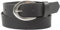 fashionchimp Basic Damengürtel aus 100% echtem Leder, glänzende Gürtel-Schließe, Breite ca. 2,8cm, Made In Germany (Grau-Althea, 110/BW95)