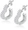 Silber 925 Creolen Herz Ohrringe Damen, ASH'S CHOICE Silber 925 Ohrringe Hängende Zirkon Strass Glitz Herz Creolen Klobig Dick Leicht Kleine Huggie Kreolen Silber Herzform Ohrringe mit Herz Anhänger