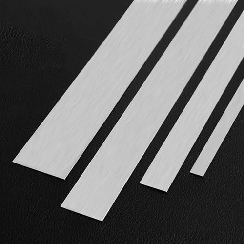 PuPLum 3 Meter Selbstklebende Metallleiste Metallverkleidung Flexible Edelstahl-Wandleiste Abziehen und Aufkleben, Zierleiste Wandleiste für Decke, SPI(Size:Width 4.5cm/1.77inch,Color:Brushed Silver)