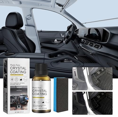 Crystal Coating Kunststoff, Kunststoffteile Kristalline Beschichtung, 2024 New Auto-Kunststoff-Restaurator, Car Plastics Restorer, Auto-Plastikteile-Renovierungsmittel (1pc)