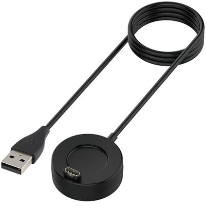 Cargador Reloj Compatible con Forerunner 55 Venus 2s, Fenix 7/6/5Vivoactive 3/4/4S/Forerunner 45/945/745/245 Instinct 2/2S, Cargador Base de Carga con Cable de Datos USB A de 1m Duradero Seguro
