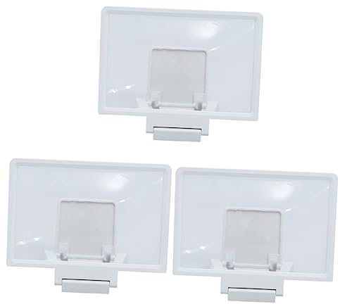 OSALADI 3stücke Handy Bildschirmvergrößerungsglas Fach Vergrößerung Mit Faltbarem Ständer Hochauflösende Linsentechnologie Für Smartphones Für Filme Und Lesen Weiß