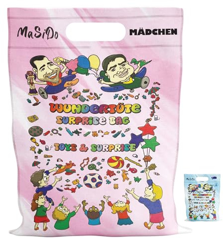 1x MaSiDo Wundertüte für Mädchen, beinhaltet je 2 Zeitschriften + Extras, Überraschungstüte für Kinder, Ideal als Geschenk & Mitbringsel