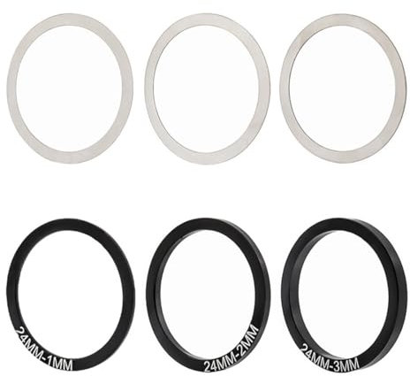 IKOPFLN 6pcs Fahrrad Innenlager dichtung Fahrradkurbel 30mm Unterer Abstandshalter Kurbelgarnitur Unterlegscheiben Teile kurbeln für straßenfahrräder für BB86/91/92/BB30/PF30