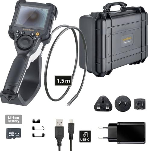 Laserliner Endeoskopkamera mit Licht - Inspektionskamera VideoInspector Sonde mit USB-C, 1,5 Meter