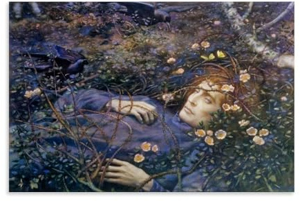 LJPENART Edward Robert Hughes Poster (Oh, What's That in The Hollow Wall Art Scroll Canvas Painting Picture Living Room Decor Home 30 x 45 cm)