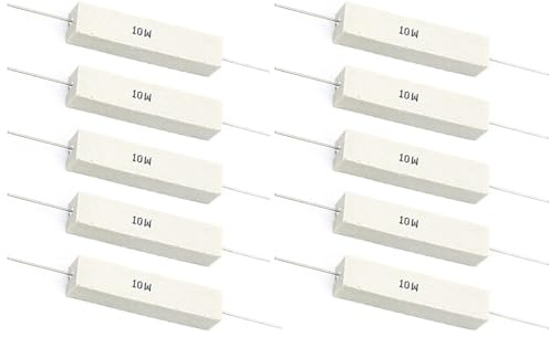 10 Stück Keramik-Zement-Widerstände, 10W 10 Ohm drahtgewickelter Keramik-Zement-Widerstand, Keramik-Zement-Widerstand