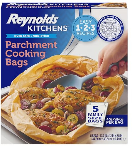 Reynolds Kitchens Parchment Cooking Bags, Family Size, 5ct