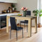 FURNITABLE Esstisch mit 2 Stühlen Esszimmergruppe, 2er Set Esszimmerstühle und Rechteckig Holztisch Essgruppe für Wohnzimmer Küche Büro(120 * 70cm Tisch+2 Schwarz Stühle)