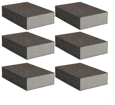 Reutilizables 6 bloques de estropajo para un pulido eficiente en madera, metal y más 120/150/180/240/400/600/1000 Grit (grano 120)