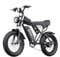 Snokco Q20 Adult Electric Bike 52V40AH/48V20AH/48V15AH Removable Battery Off-Road Motorcycle 20 x4.0 All Terrain Fat Tire Electric Bike (Black 48V20AH Battery)