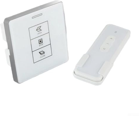 Tuya Smart Motorizado Ventana Abridor Panel de Interruptor 24V DC Salida AC100-220V Entrada Sensor de lluvia Control remoto Doble Voltaje Carcasa de plástico Funcionamiento remoto Blanco