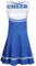 Cheerleader-Kostüm für Damen, Musik-Uniform, Blau