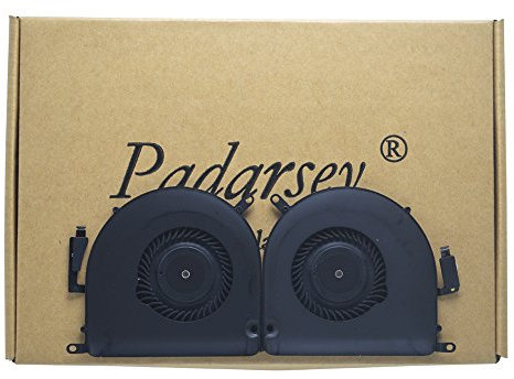 Padarsey - Ventilador de refrigeración de CPU de repuesto izquierdo y derecho, compatible con MacBook Pro A1398 de 15 pulgadas, serie 2013, 2014, 2015, número de pieza compatible KDB06105HCA03AEL