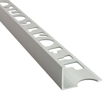 Alu L-Profil Fliesenschiene Fliesenprofil Schiene 2,7m 8mm silber matt | Als Kantenschutz für sichtbare Außenecken und saubere Fliesenabschlüsse, 8mm Profilmaß, 2,7m, Aluminium, matt, silber