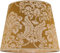 Konischer Stoff Lampenschirm Gold Barock Design Hängelampe E27 Textil Schirm Pendelleuchte