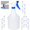 Relaxdays Set de 24 pulverizadores 1 Litro, Boquilla Ajustable, Bote de Spray con Escala, de Plástico, Blanco y Azul
