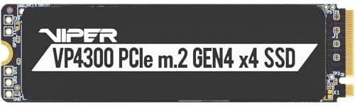 Patriot Viper VP4300, 2TB PCIe Gen4 x4 NVMe M.2 SSD, bis zu 7400MB/s sequenzielle Lese- und 6800MB/s sequentielle Schreibgeschwindigkeiten