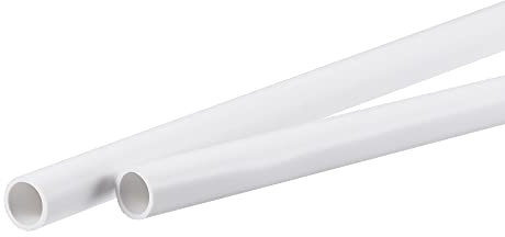 sourcing map PVC Pipe Round Rigid Plastic Tube 8mm ID 10mm OD 500mm White for Water Pipe,Crafts,Decoration,Cable Sleeve 2 Pack