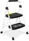 HBTower Escalera 2 Peldaños Plegable, Escalera Compacta con Asa de Goma, Diseño Antideslizante, Fabricada en Acero, Capacidad de Carga hasta 150kg, para Hogar y Oficina