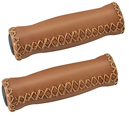 SOLODRIVE Bike Handlebar Grips, Vinyl Leather Grips for Beach Cruiser Bike