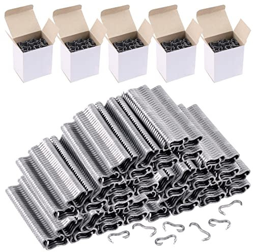 Wokape 3000 Uds tipo M clavos de acero galvanizado M clips, abrazadera de jaula para cerdo anillo alicates grapas para fijación de instalación de tapicería