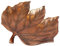 Arnusa Dekoschale Herbstlaub Schale aus Metall Aluminium Bronze-Optik 32x29 cm Servierschale Tischdeko Dekofigur