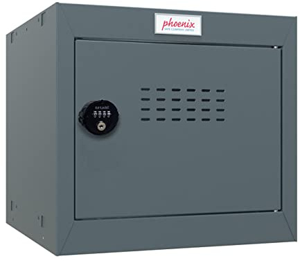 Phoenix Safe Company - CL Series - Cube Lockers - Anthracite Grey Size 1 Cube Locker With Combination Lock - 365 x 400 x 400mm - CL0344AAC