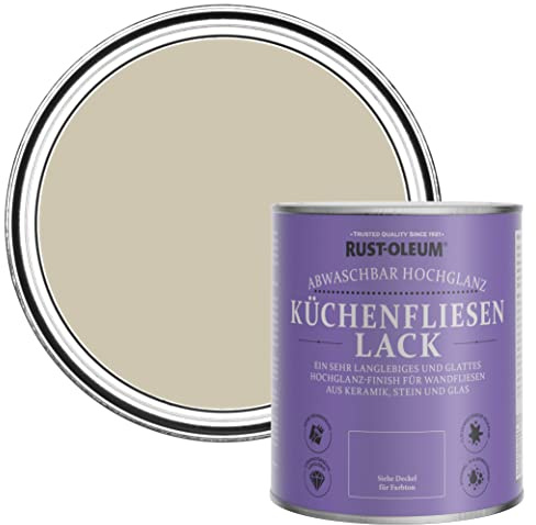 Rust-Oleum Green Water-Resistant Kitchen Tile Paint in Gloss Finish - Silver Sage 750ml