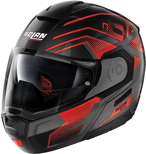 Nolan N90-3 Comeback N-Com Klapphelm (Black/Red,XL (62))