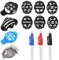 PRATYAHARA Golfball-Marker, Farblinien-Marker-Stifte, Dreispuriges Kunststoff-Golfball-Markierungs-Ausrichtungs-Werkzeug-Kit, Schwarz